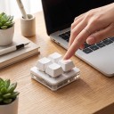 Programovatelná makro klávesnice 4 klávesy Mechanické spínače OUTEMU Red Vícebarevné podsvícení USB-C Bílá pro PC a notebook 2