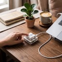 Programovatelná makro klávesnice 4 klávesy Mechanické spínače OUTEMU Red Vícebarevné podsvícení USB-C Bílá pro PC a notebook 3