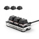 Makro klávesnica SAYODEVICE 3 klávesy Cut Copy Paste 6,9 x 3 x 2,5 cm Mechanické spínače OUTEMU Red RGB USB-C Čierna pre kanceláriu 1