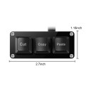 Makro klávesnica SAYODEVICE 3 klávesy Cut Copy Paste 6,9 x 3 x 2,5 cm Mechanické spínače OUTEMU Red RGB USB-C Čierna pre kanceláriu 7