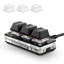 Makro klávesnica SAYODEVICE 3 programovateľné klávesy 6,9 x 3 x 2,5 cm Mechanické spínače OUTEMU Red RGB USB-C Čierna pre hry a prácu 1