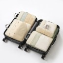 Conjunto de 4 organizadores de compressão para mala 20 x 30 cm até 39 x 40 cm com saco para sapatos em poliéster com rede para viajar 3