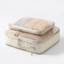 Conjunto de 4 organizadores de compressão para mala 20 x 30 cm até 39 x 40 cm com saco para sapatos em poliéster com rede para viajar 5