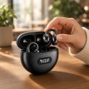 Klipset trådløse Bluetooth 6.0 hovedtelefoner Åben konstruktion Etui med LED-display Op til 24 timers batterilevetid Til sport og opkald 2