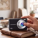 Dětský digitální fotoaparát 44 Mpx 1080P video 16x zoom Displej 2.4″ Detekce úsměvu Samospoušť Bez paměťové karty 5