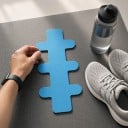 Kineziologický tejp na Achillovu šlachu 2 ks Předstřižené elastické pásky 30 x 13,7 cm Voděodolné a prodyšné Pro sport 2