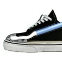 Sko børste med lang håndtag Dobbelt buet hoved 9,5 x 6 cm Polyamid børster Lys blå Rengøring af sneakers og såler 3