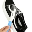 Sko børste med lang håndtag Dobbelt buet hoved 9,5 x 6 cm Polyamid børster Lys blå Rengøring af sneakers og såler 5