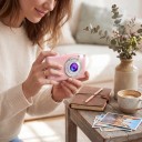 Dětský digitální fotoaparát 44 Mpx 1080P video 16x zoom Displej 2.4″ Detekce úsměvu Samospoušť Karta 32 GB 6