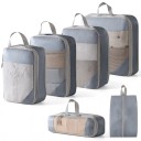 Sæt af 4 kompressionsorganisatorer til kuffert 20 x 30 cm op til 39 x 40 cm med skoletaske og høj lynlåsbeskyttelse til rejser 8