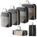 Sæt af 4 kompressionsorganisatorer til kuffert 20 x 30 cm op til 39 x 40 cm med skoletaske og høj lynlåsbeskyttelse til rejser 9
