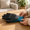 Sæt af udredningshandsker til hunde og katte 23 x 12 cm Gummipunkter Åndbart stof Velcro Til badning og pelsmassage 4