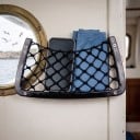 Úložná síť do auta a karavanu 32 x 17 cm Pružná síťka v pevném plastovém rámu Na dveře stěnu i opěradlo Černá Organizér na drobnosti 3