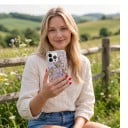 Pouzdro na iPhone 18 Pro Průhledný matný kryt Malovaný motiv fialové louky Měkký rám z TPU Tvrdý zadní panel Ochrana proti nárazům 4