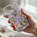 Pouzdro na iPhone 18 Pro Průhledný matný kryt Malovaný motiv fialové louky Měkký rám z TPU Tvrdý zadní panel Ochrana proti nárazům 2