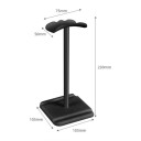 Suport pentru căști cu suport pentru telefon și tabletă Înălțime 23 cm Țeavă din aluminiu Pernă moale din TPE Pentru headset de gaming pe birou 9