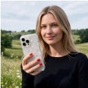 Pouzdro na iPhone 18 Pro Průhledný matný kryt Motiv pudrově růžových květů Měkký rám z TPU Tvrdý zadní panel Ochrana proti nárazům 4