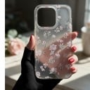 Pouzdro na iPhone 18 Pro Průhledný matný kryt Motiv pudrově růžových květů Měkký rám z TPU Tvrdý zadní panel Ochrana proti nárazům 2