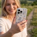 Pouzdro na iPhone 18 Pro Průhledný matný kryt Motiv vlaštovek a košíků s květy Měkký rám z TPU Tvrdý zadní panel Ochrana proti nárazům 4