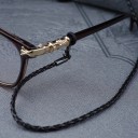 Strikket brillesnor Mod tab og glidning Gummiholdere med metalender Til briller med styrke og solbriller Unisex 3