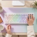 Mechanická klávesnica MRSVI K1 PRO 80% so 6 LCD klávesami a 3 otočnými gombíkmi Red spínače Hot swap RGB USB-C pre hry 3