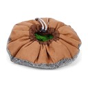 Snusemåtte til hunde med en diameter på 48 cm Rund filt måtte til godbidder med snoretræk Grøn og brun til langsom fodring 5
