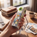 Mini kamera na klíčenku 2K video Otočný objektiv 230° Barevný displej 0.96″ Nabíjení USB-C Hmotnost jen 32 g 8