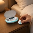 Bezdrátová sluchátka na spaní Bluetooth 5.3 Tenké pecky 1 cm Nabíjecí pouzdro s LED displejem Mikrofon Pro spaní na boku 2