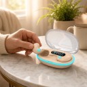 Bezdrátová sluchátka na spaní Bluetooth 5.3 Tenké pecky 1 cm Nabíjecí pouzdro s LED displejem Mikrofon Pro spaní na boku 3