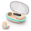 Bezdrátová sluchátka na spaní Bluetooth 5.3 Tenké pecky 1 cm Nabíjecí pouzdro s LED displejem Mikrofon Pro spaní na boku 7
