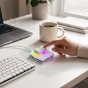 Programovatelná makro klávesnice 2 klávesy Copy a Paste Ctrl+C a Ctrl+V Mechanické spínače RGB podsvícení Pro kancelář 2