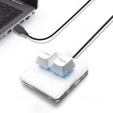 Programovatelná makro klávesnice 2 klávesy Copy a Paste Ctrl+C a Ctrl+V Mechanické spínače RGB podsvícení Pro kancelář 3