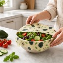 Essuie-tout en cire alimentaire en rouleau 2 pcs 30 x 100 cm Découpable sur mesure Cire d'abeille et coton Pour pain fromage fruits et plats 5