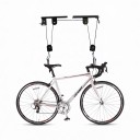 Ceiling Pulley Bike Hoist Load Capacity 60 kg Steel Ceiling Bracket with Hooks 17 cm Black for Space-Saving Bike Storage in Garage and Workshop 1