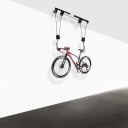 Ceiling Pulley Bike Hoist Load Capacity 60 kg Steel Ceiling Bracket with Hooks 17 cm Black for Space-Saving Bike Storage in Garage and Workshop 4