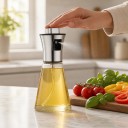 Glass Oil Sprayer 200 ml Conical Shape Stainless Steel Head 304 Borosilicate Glass Fine Mist for Cooking Grilling and Salads 2