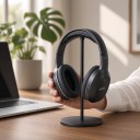 Hovedtelefonstand med blød TPU støtte Højde 21 cm Rund base 11,5 cm Plastisk Til gaming headset og kontor 7