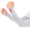 Cooling Arm Sleeves 1 Pair Elastic Ice Silk Sleeves Sun Protection For Running Cycling and Driving 3