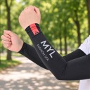 Cooling Arm Sleeves 1 Pair Elastic Ice Silk Sleeves Sun Protection For Running Cycling and Driving 4
