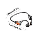 Otevřená sportovní sluchátka za krk s mikrofonem a Bluetooth 5.4 s výdrží 16 hodin a hmotností 36 g v černé barvě s oranžovými prvky 6