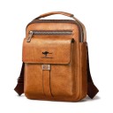 Herre skuldertaske med topgreb 21 x 24 x 9 cm Crossbody taske i kunstlæder med flere lommer Vandafvisende 1