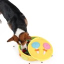 Snusekasse til hunde med låg 22 x 8 cm Rund interaktiv legetøj af fleece til godbidder Til langsom fodring og snusetræning 7