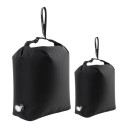Sæt af 2 kompressionsposer til tøj M og L 34,5 x 47,8 cm og 42,9 x 61 cm Rullesløjfe med ventil Nylon Til rejser 8