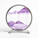 Grand tableau de sable mobile 24,8 x 27,8 cm Rond tableau 3D en verre sur support métallique Décoration pour le salon 8