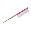 Sæt af 2 kamme til udredning af pels til hunde og katte Kombineret kam og kam med spids ende Rustfrit stål 304 Rosa-guld 2