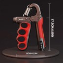Fortalecedor de dedos e pulsos com contador de repetições 5 - 100 kg 17,5 x 11 cm Resistência ajustável Treino de agarre e antebraço 3
