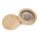 Fumoir en bois pour verre avec filtre à copeaux et couvercle en bois Accessoire rond en bois clair Pour aromatiser les cocktails et le whisky 1
