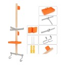 Wall Organiser for Cycling Equipment Mounting with Screws and Dowels Wooden Rod 30 cm For Helmet Glasses and Gloves 6