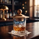 Fumeur en bois pour cocktails et whisky Accessoire pour verre avec prise ronde et ouvertures Pour aromatiser les boissons avec de la fumée 2