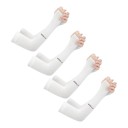 X-TIGER Cooling Arm Sleeves 4 Pairs Elastic Sleeves with Back of Hand Coverage UV Protection For Cycling Running Volleyball and Outdoor 2